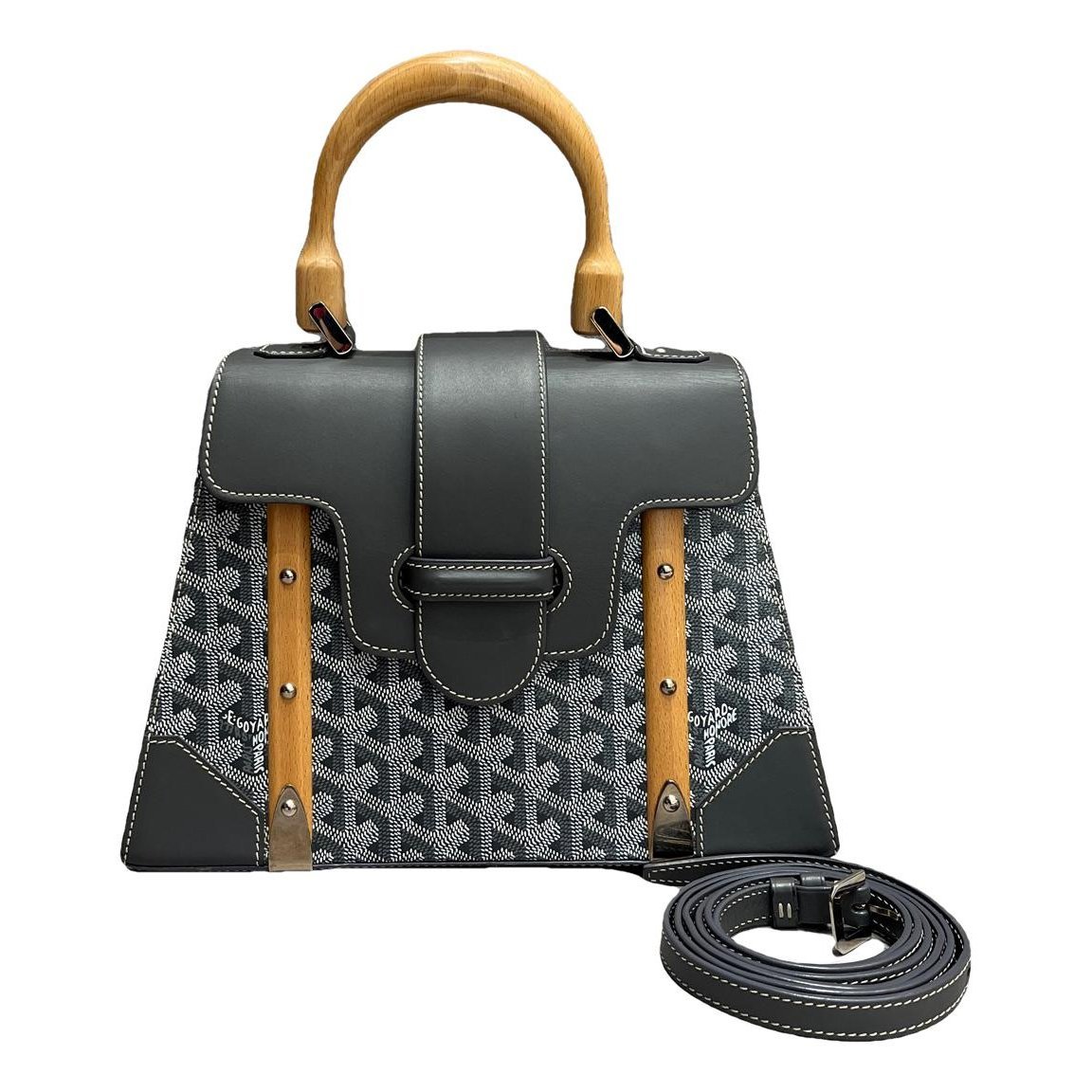 Goyard Saïgon leather handbag