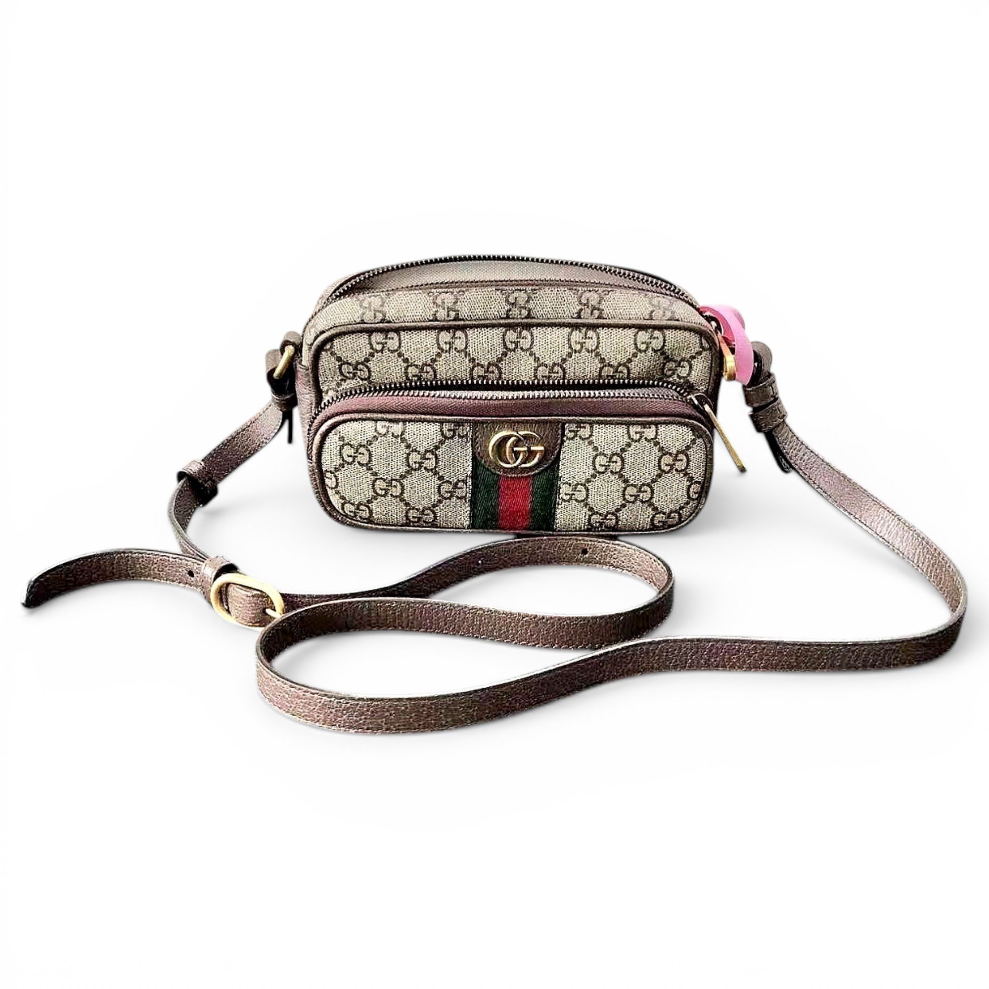 Ophidia leather crossbody bag