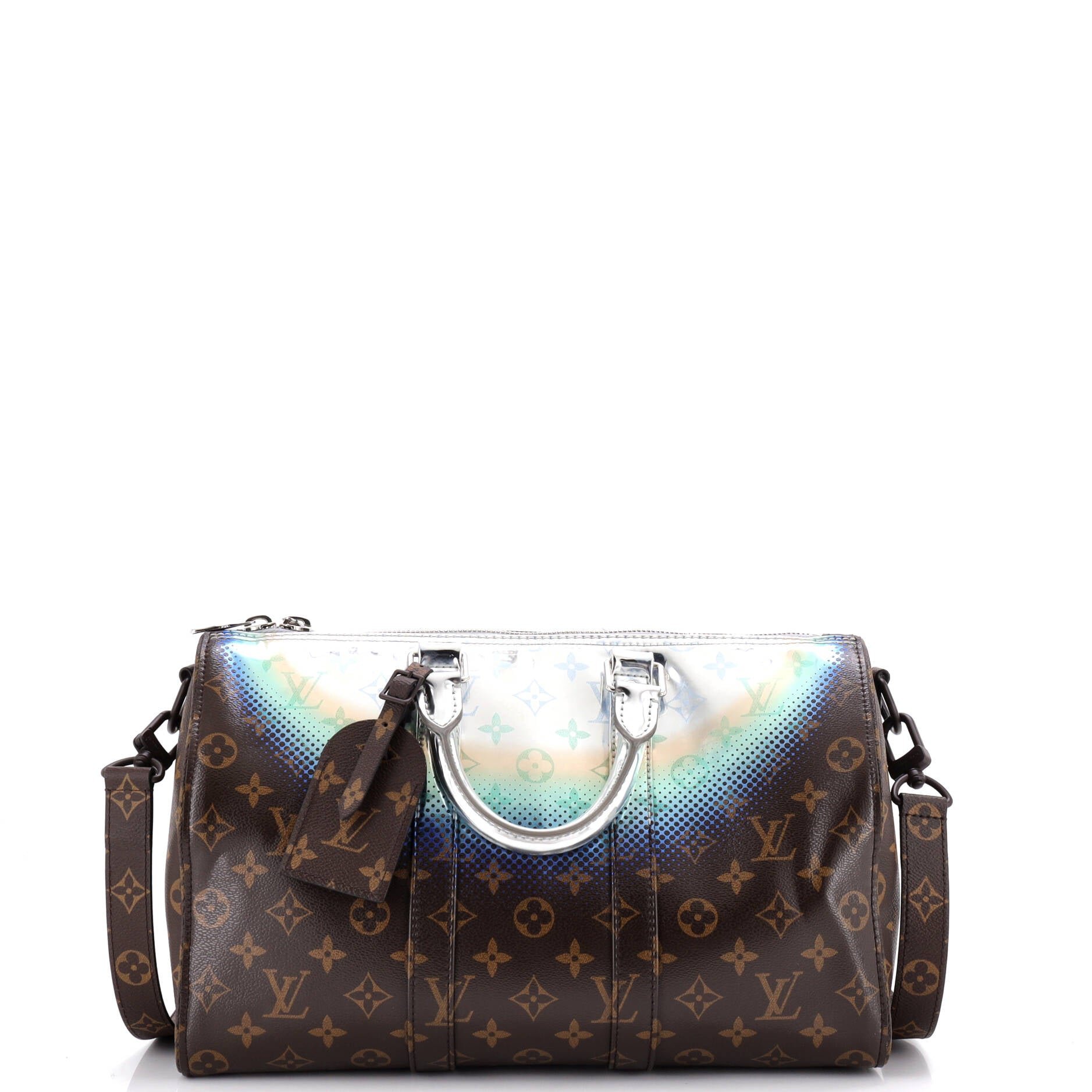 Keepall Bandouliere Bag Limited Edition Metallic Nebula Monogram Canvas 35