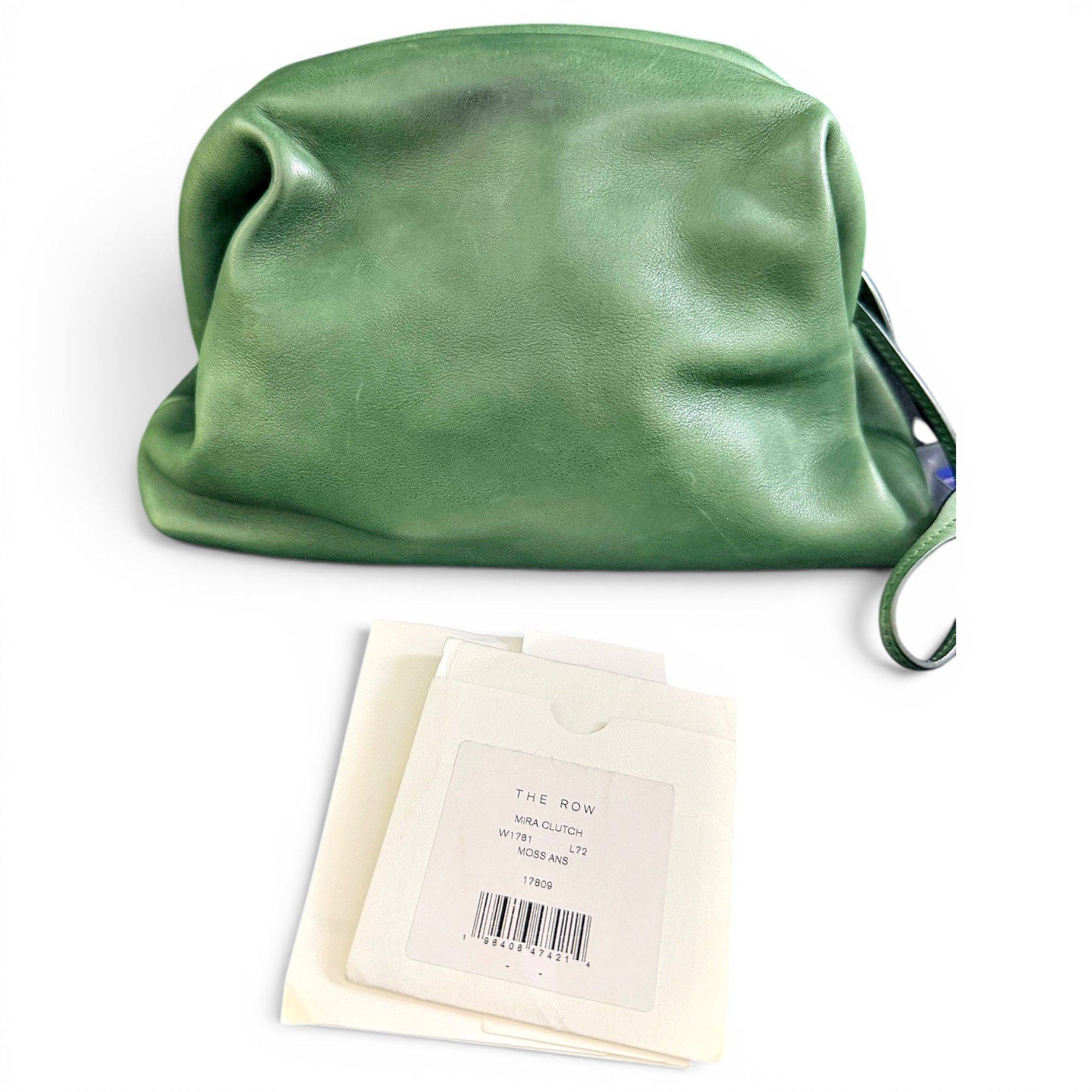 The Row Bourse leather clutch bag