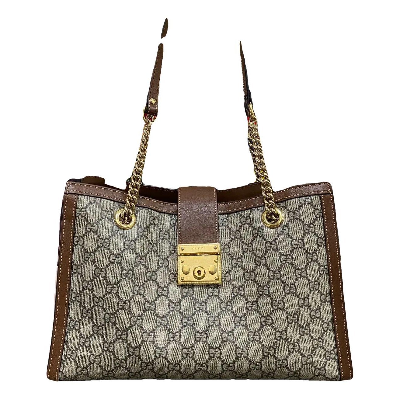 Padlock leather handbag