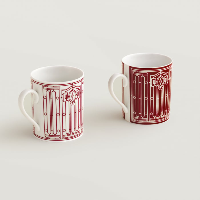 Sans Coloris H Deco Rouge Set Of 2 Mugs (n°1 and 2)