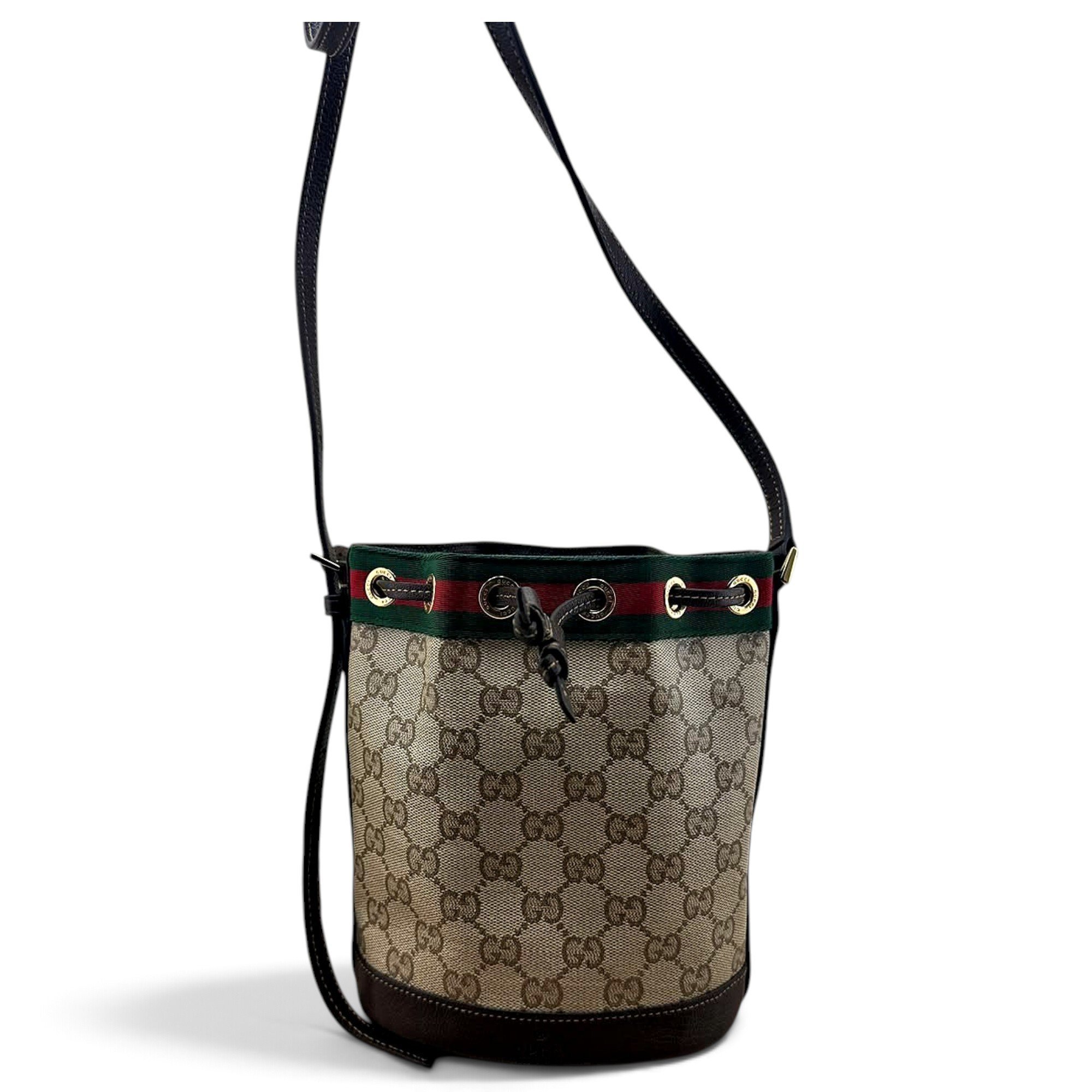 Ophidia Bucket leather handbag