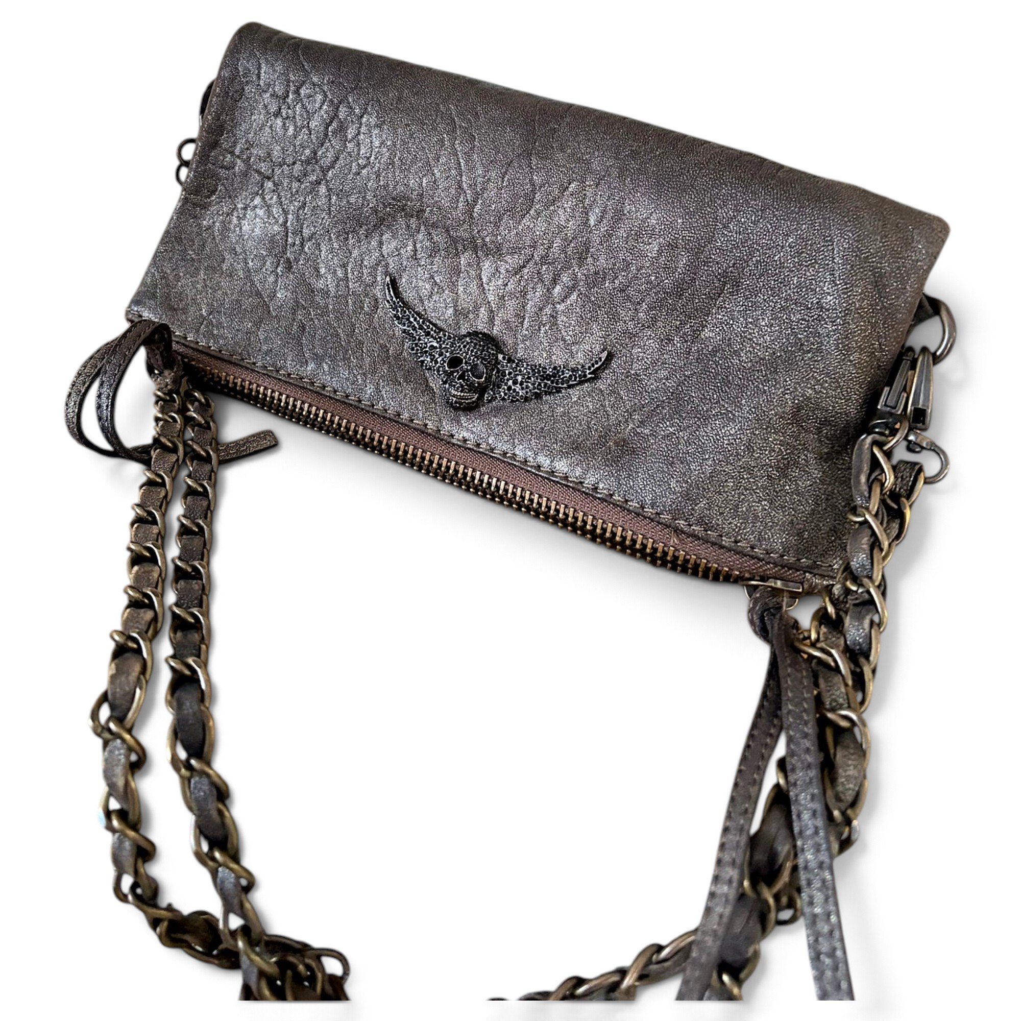 Rock leather crossbody bag