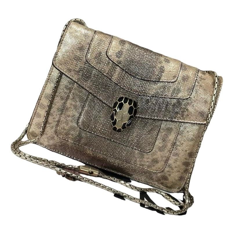 Serpenti leather handbag