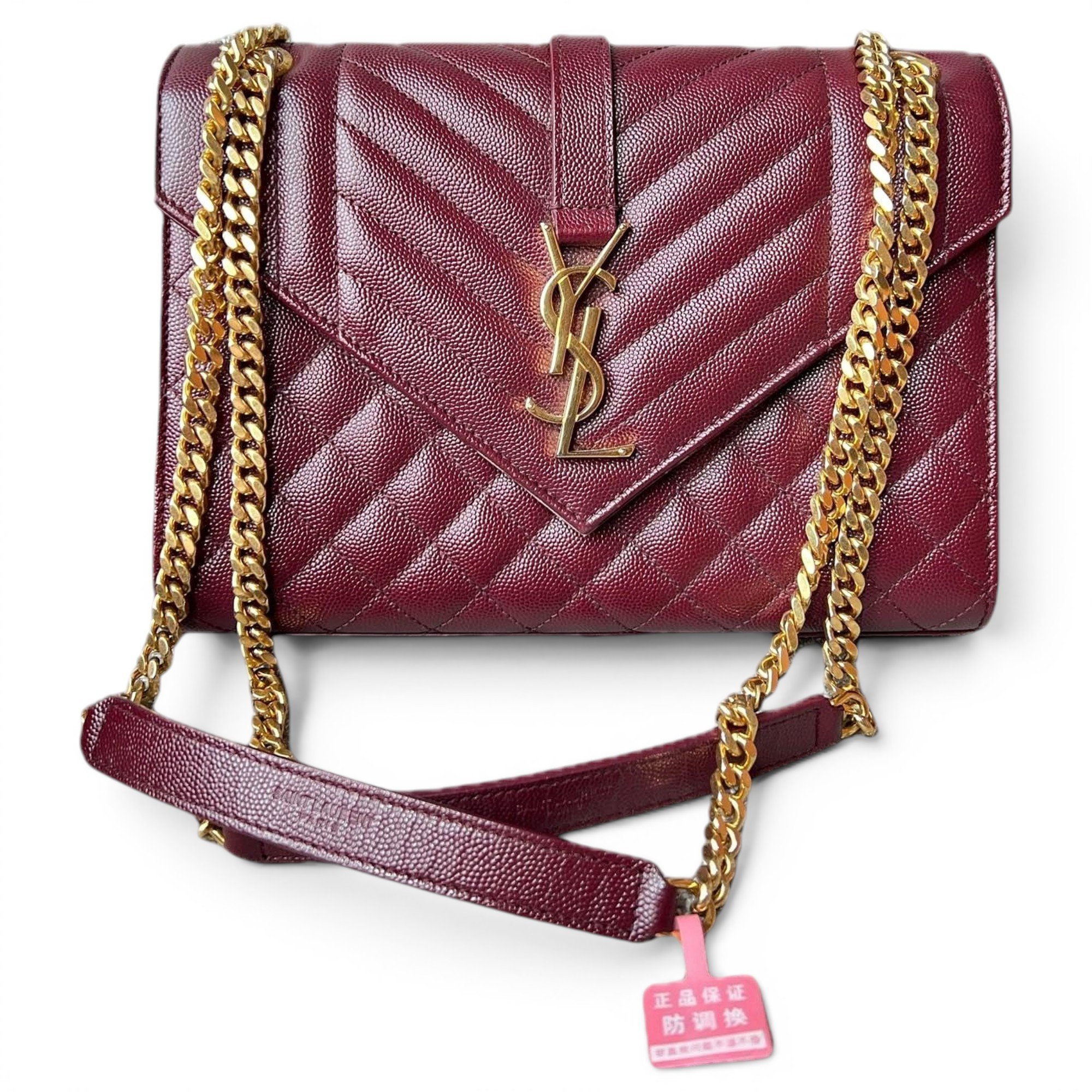 Envelope leather handbag