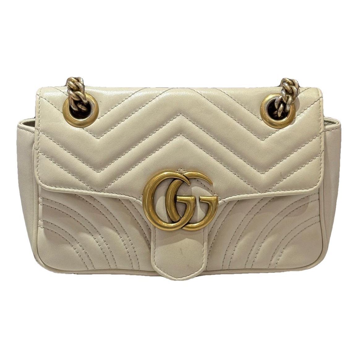 Pearly GG Marmont Flap leather handbag