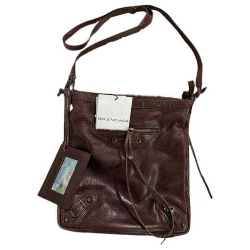Leather clutch bag