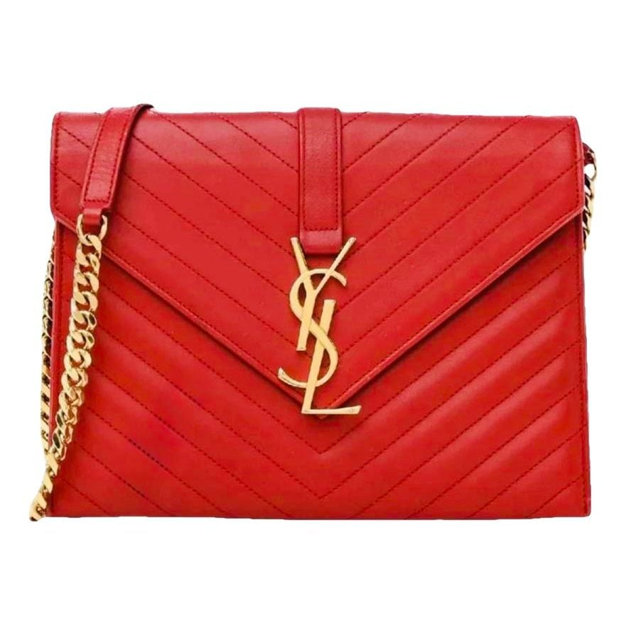 Envelope leather crossbody bag