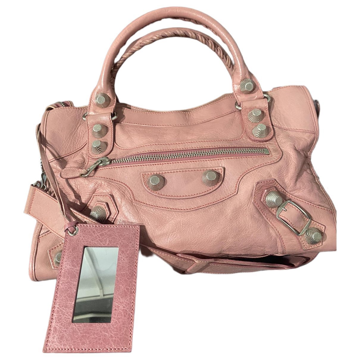 City leather handbag