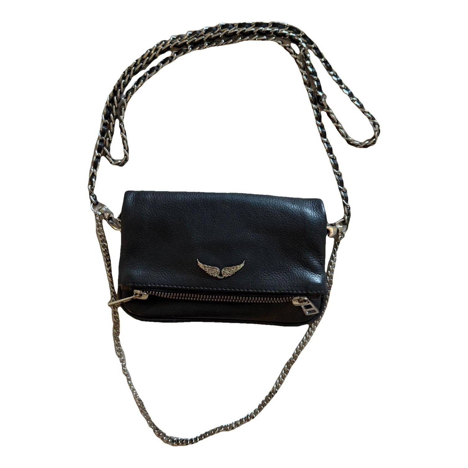 Rock leather clutch bag
