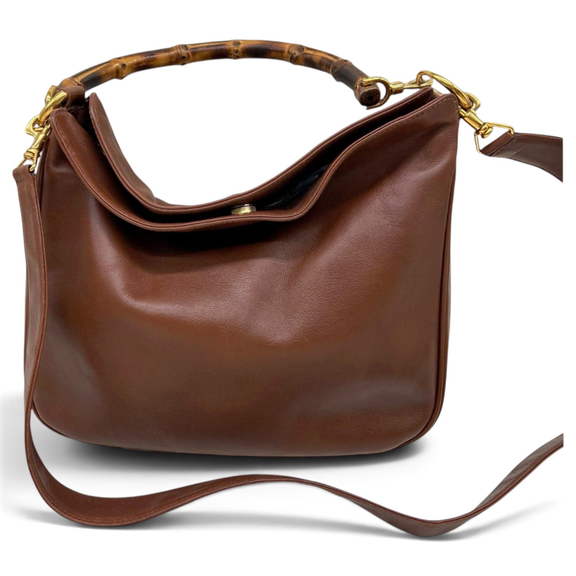 Vintage Bamboo Hobo leather handbag