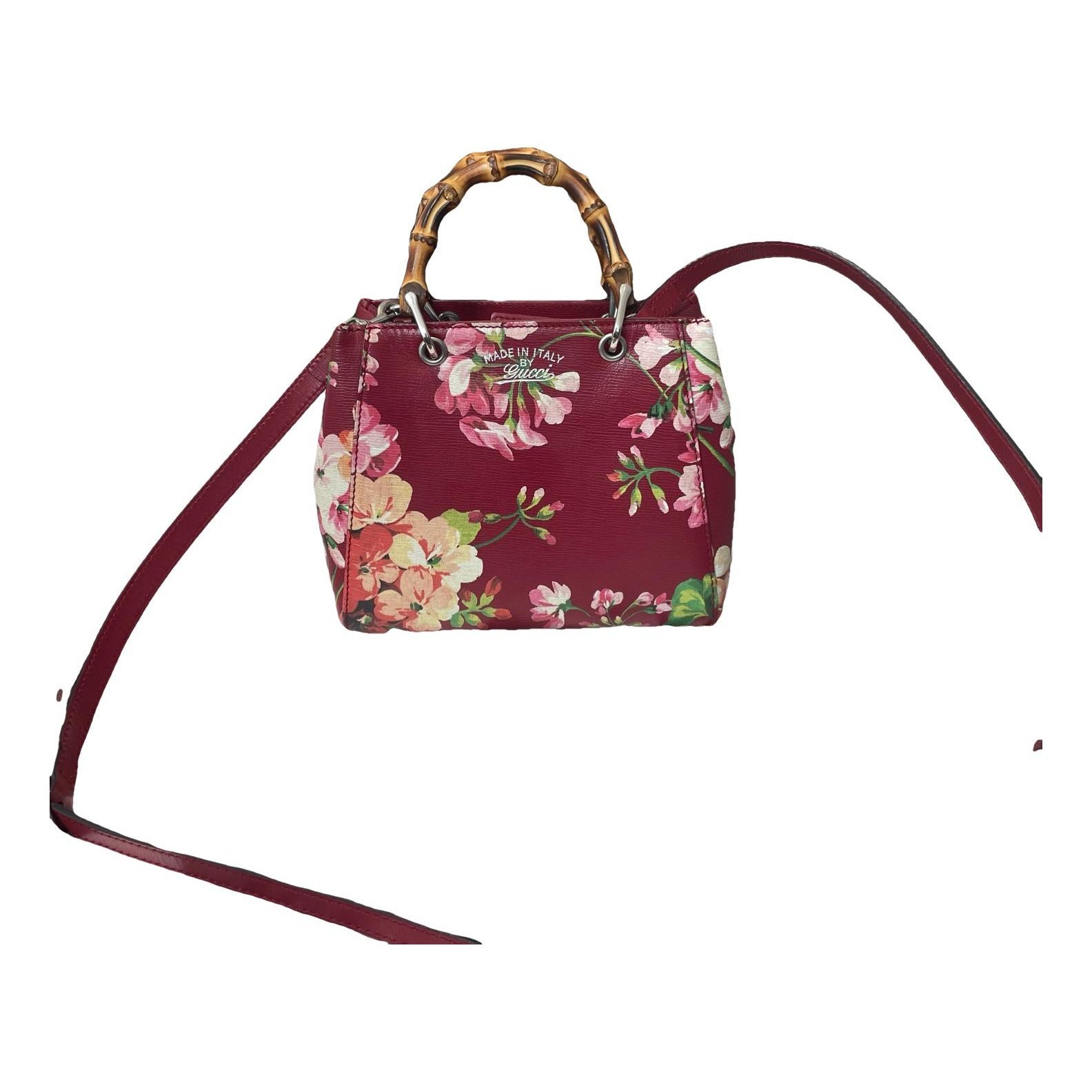 Bamboo Top Handle leather handbag