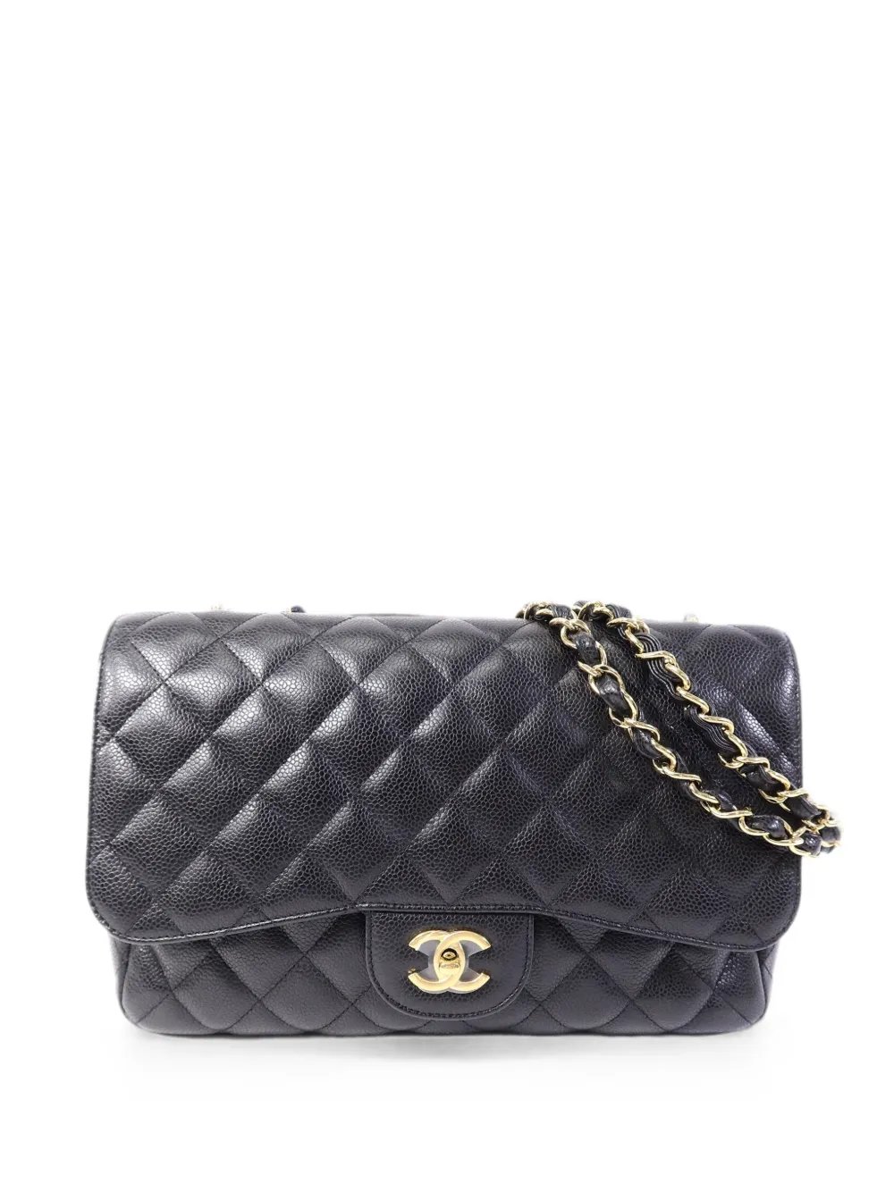 quilted CC turn-lock shoulder bag