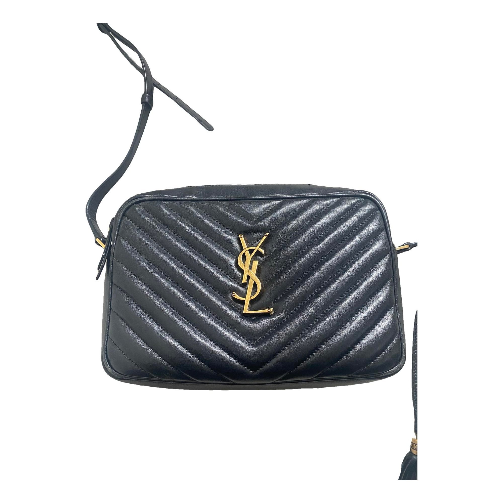 Camera Lou leather crossbody bag