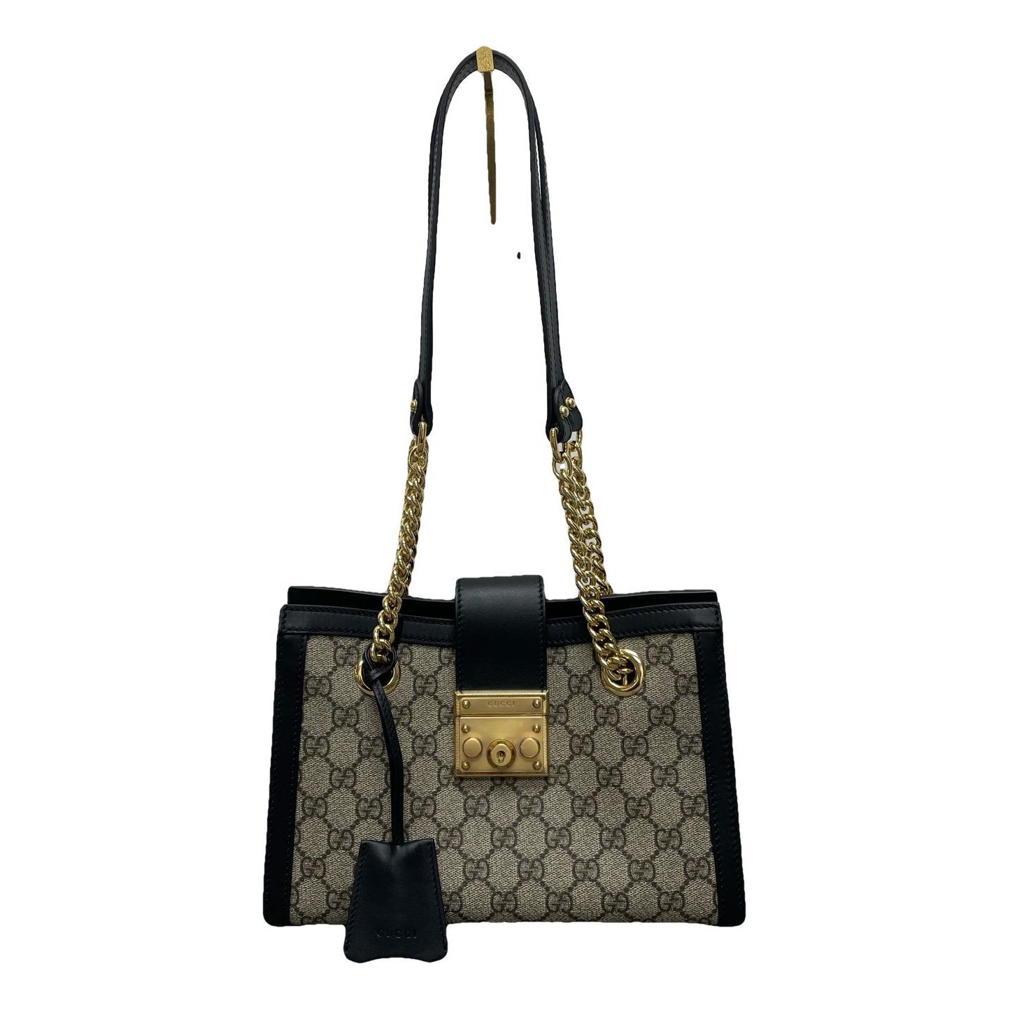 Padlock leather handbag