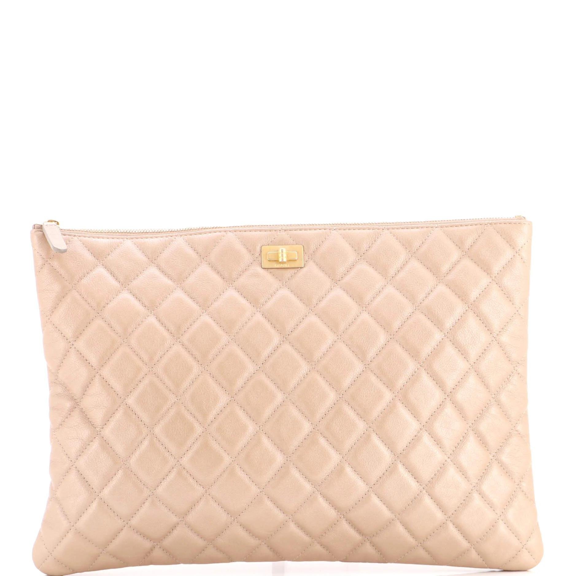 2.55 leather clutch bag