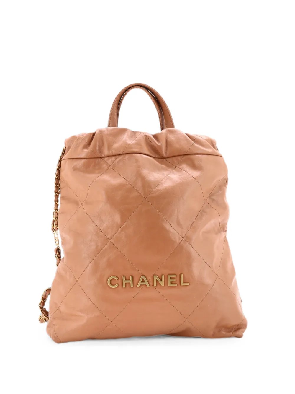 22 Chain Quilted Calfskin Medium backpack