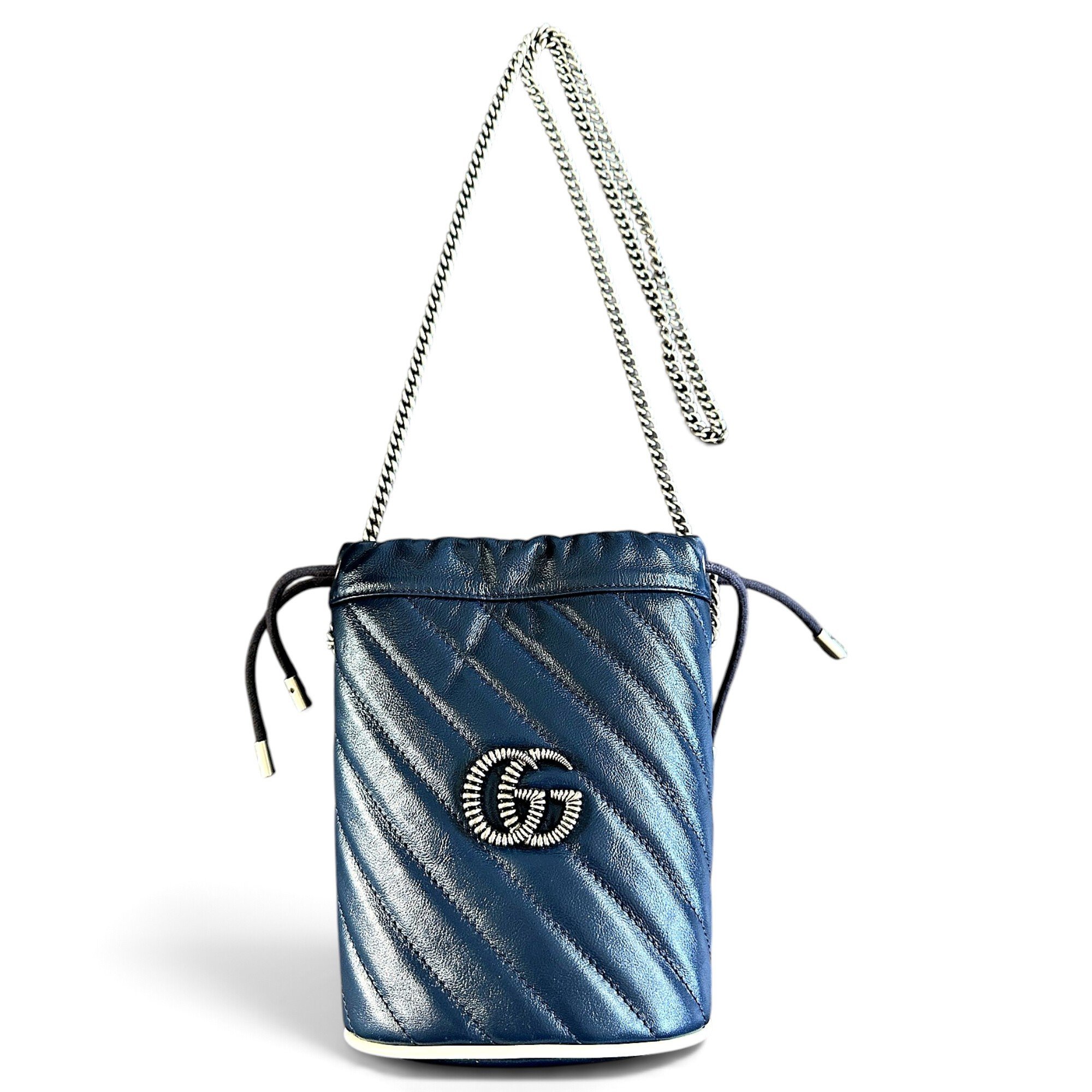 GG Marmont Chain Bucket leather crossbody bag
