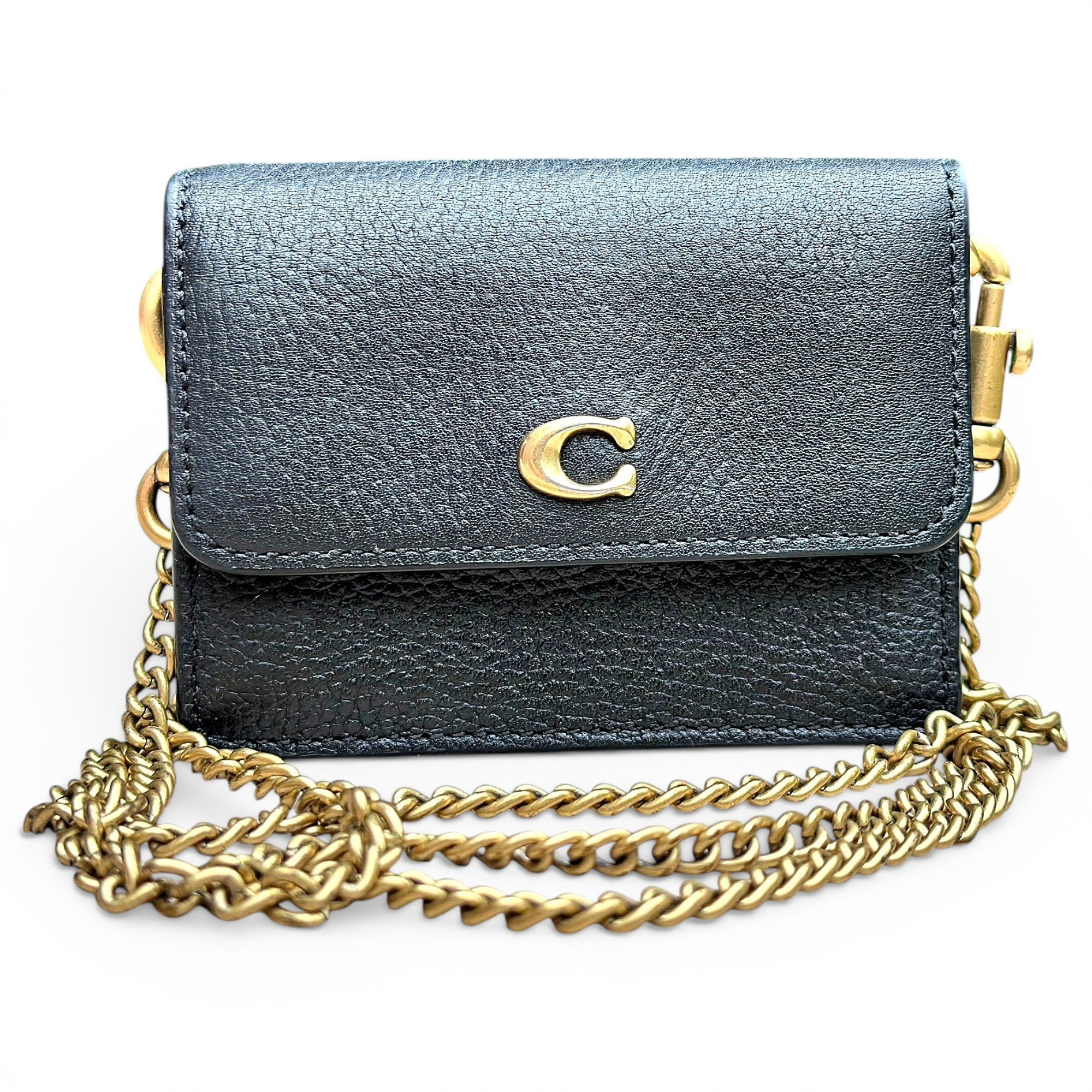 Leather clutch bag