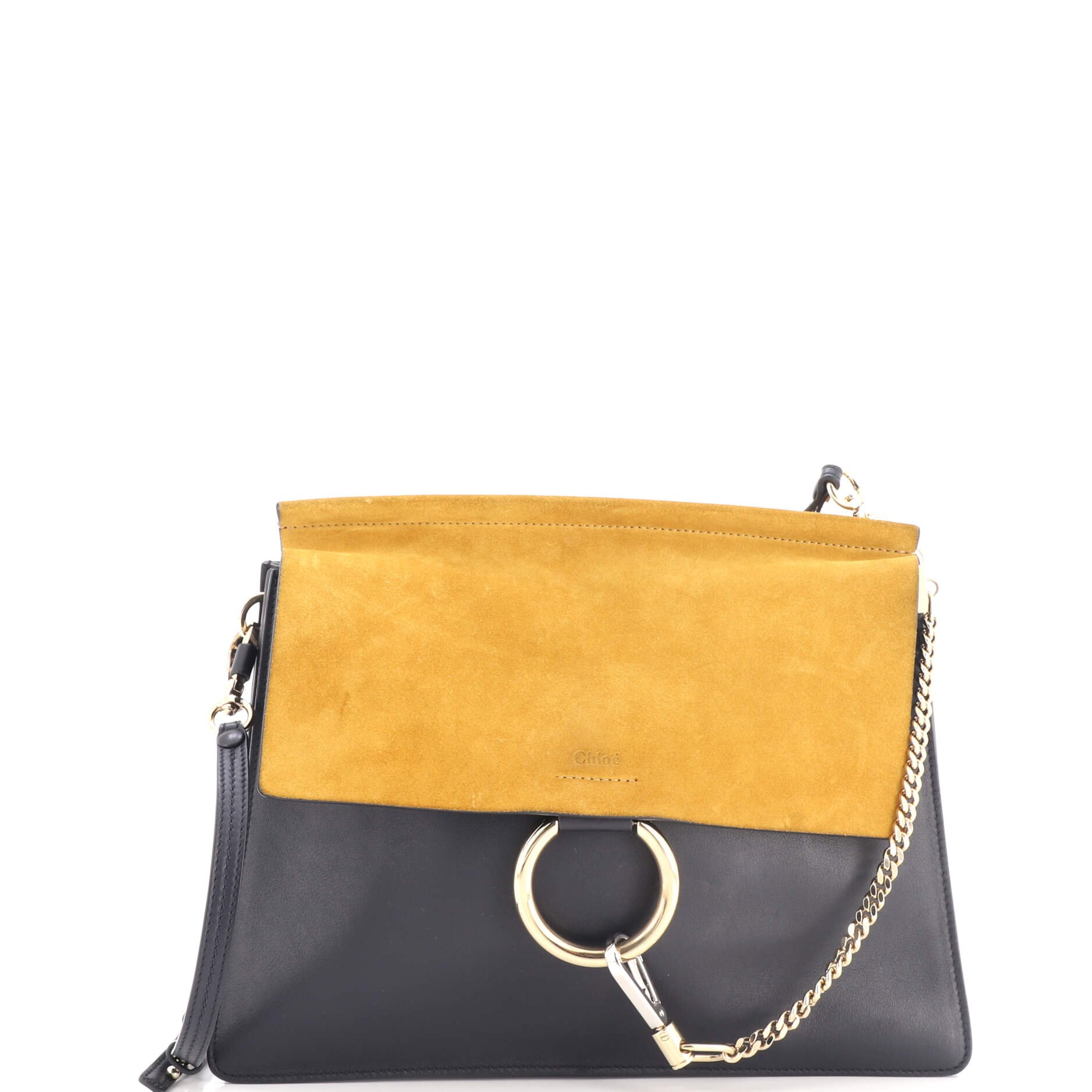 Faye Shoulder Bag Leather and Suede Medium