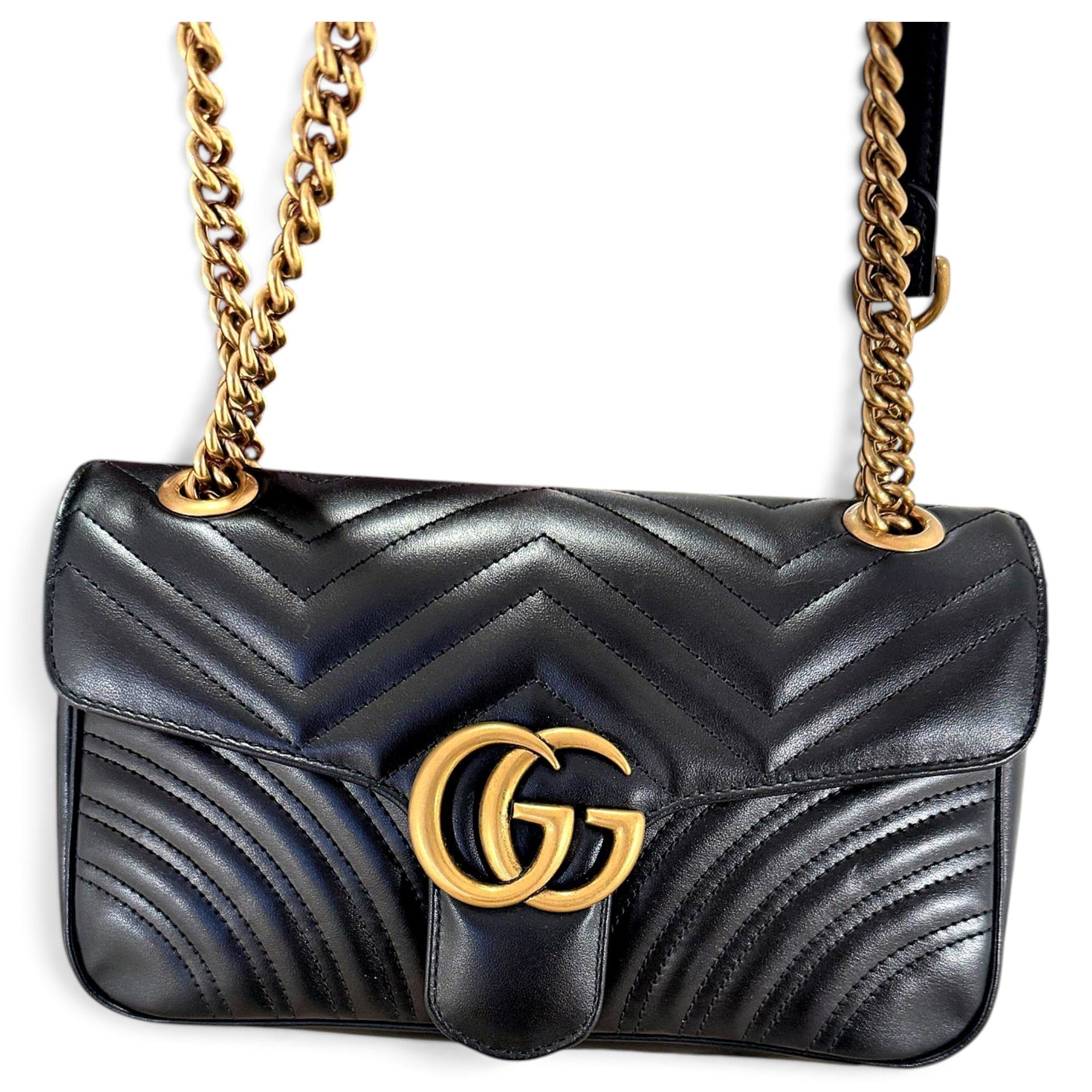 GG Marmont Flap leather handbag