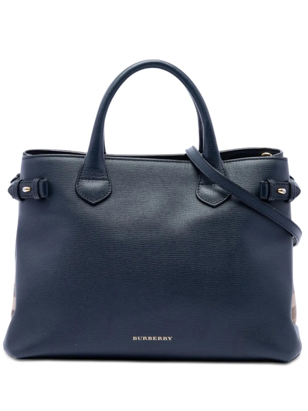 Burberry 2000-2017 Medium Leather and House Check Banner satchel