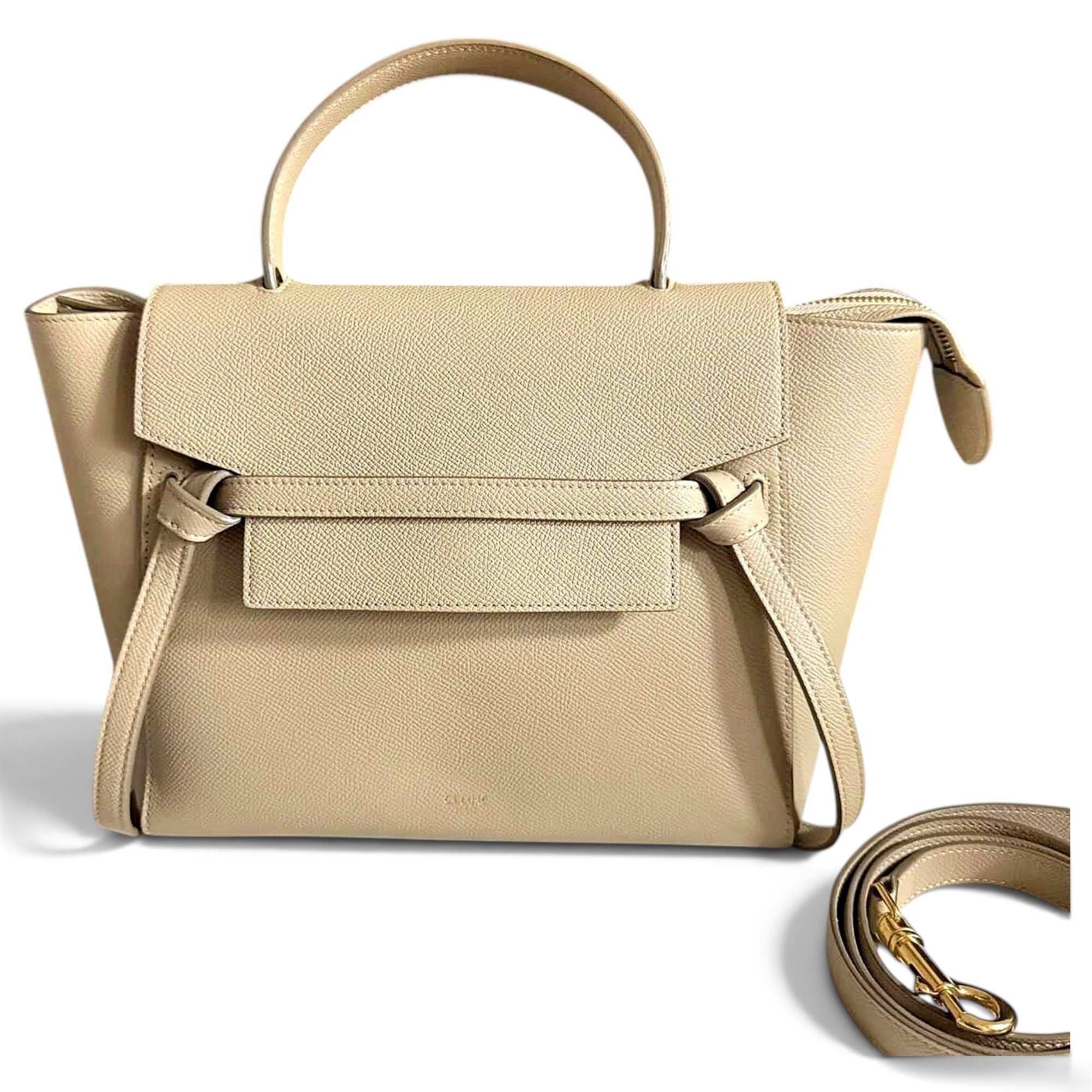 Belt leather handbag