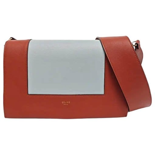 Frame leather handbag