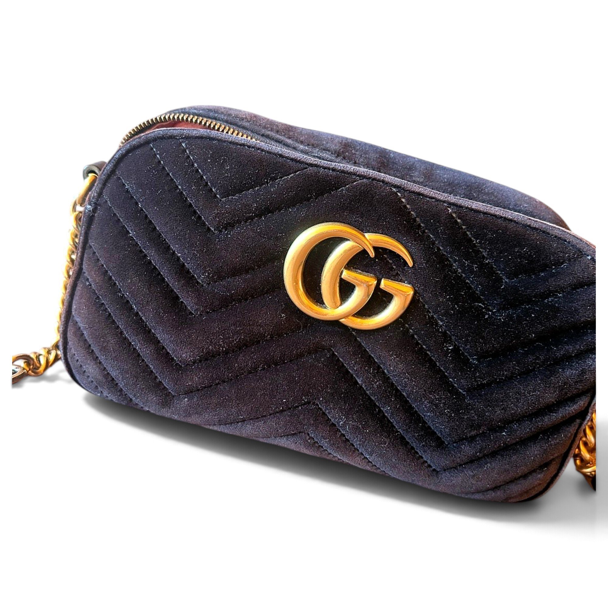 GG Marmont velvet crossbody bag