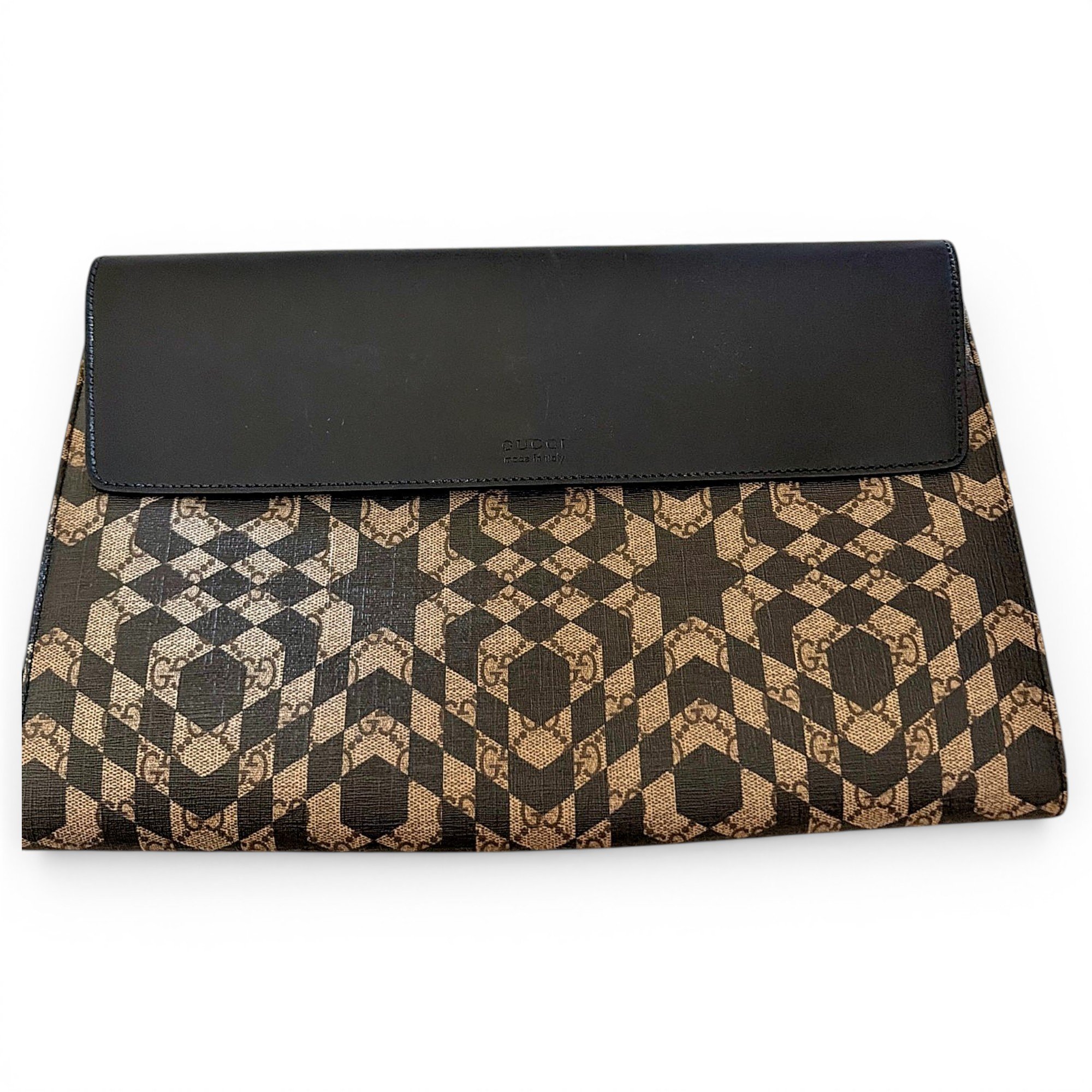 Leather clutch bag