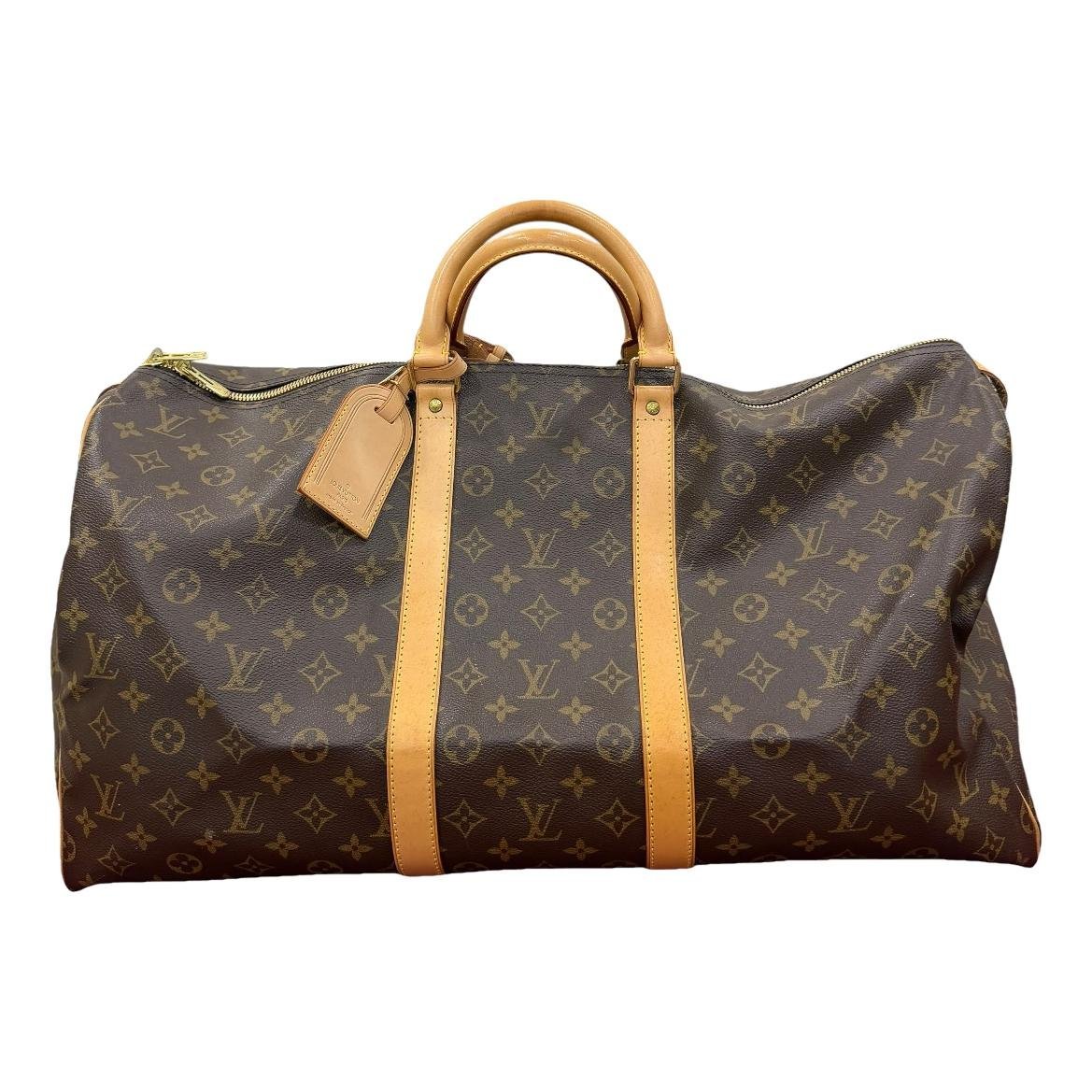 Keepall leather travel bag