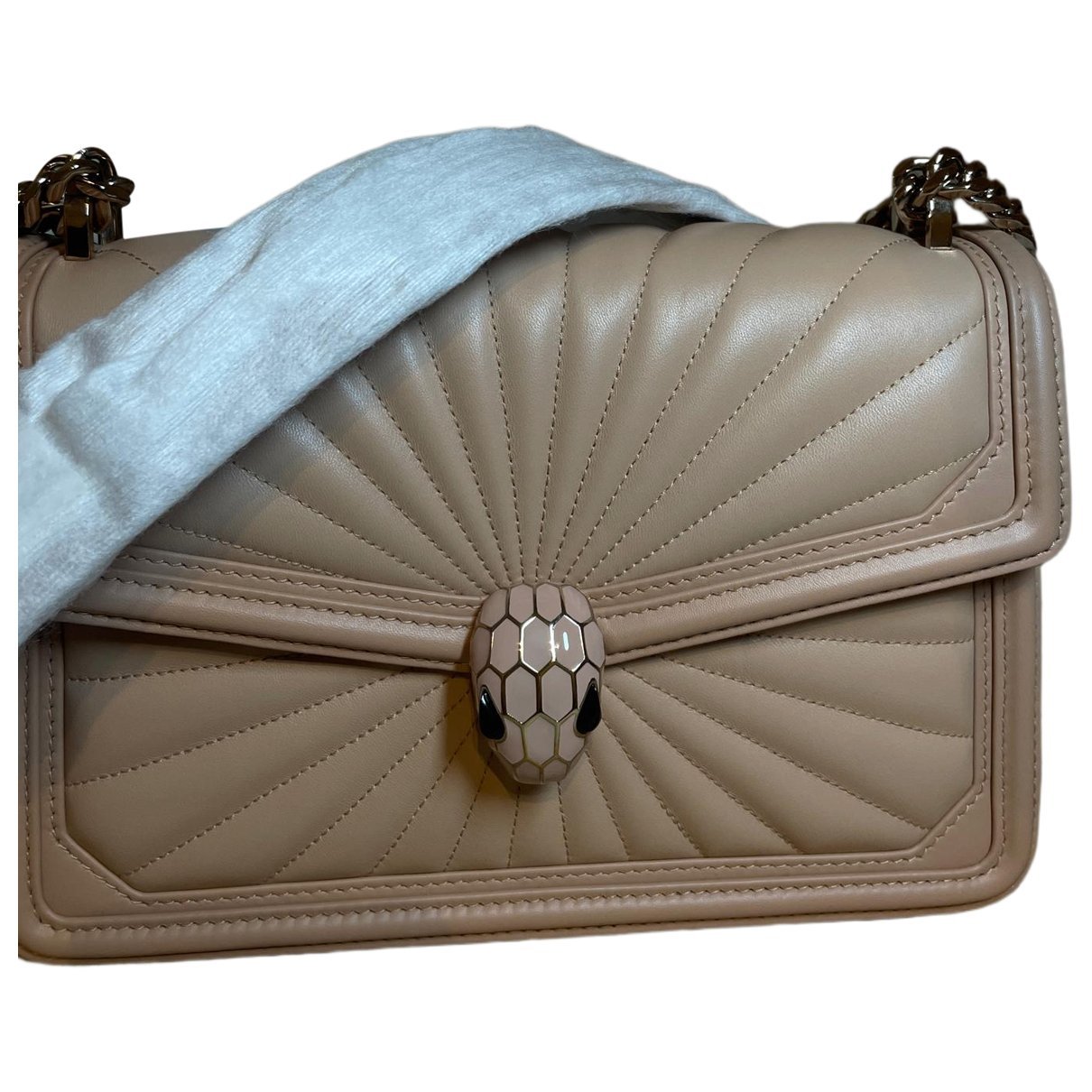 Serpenti leather handbag
