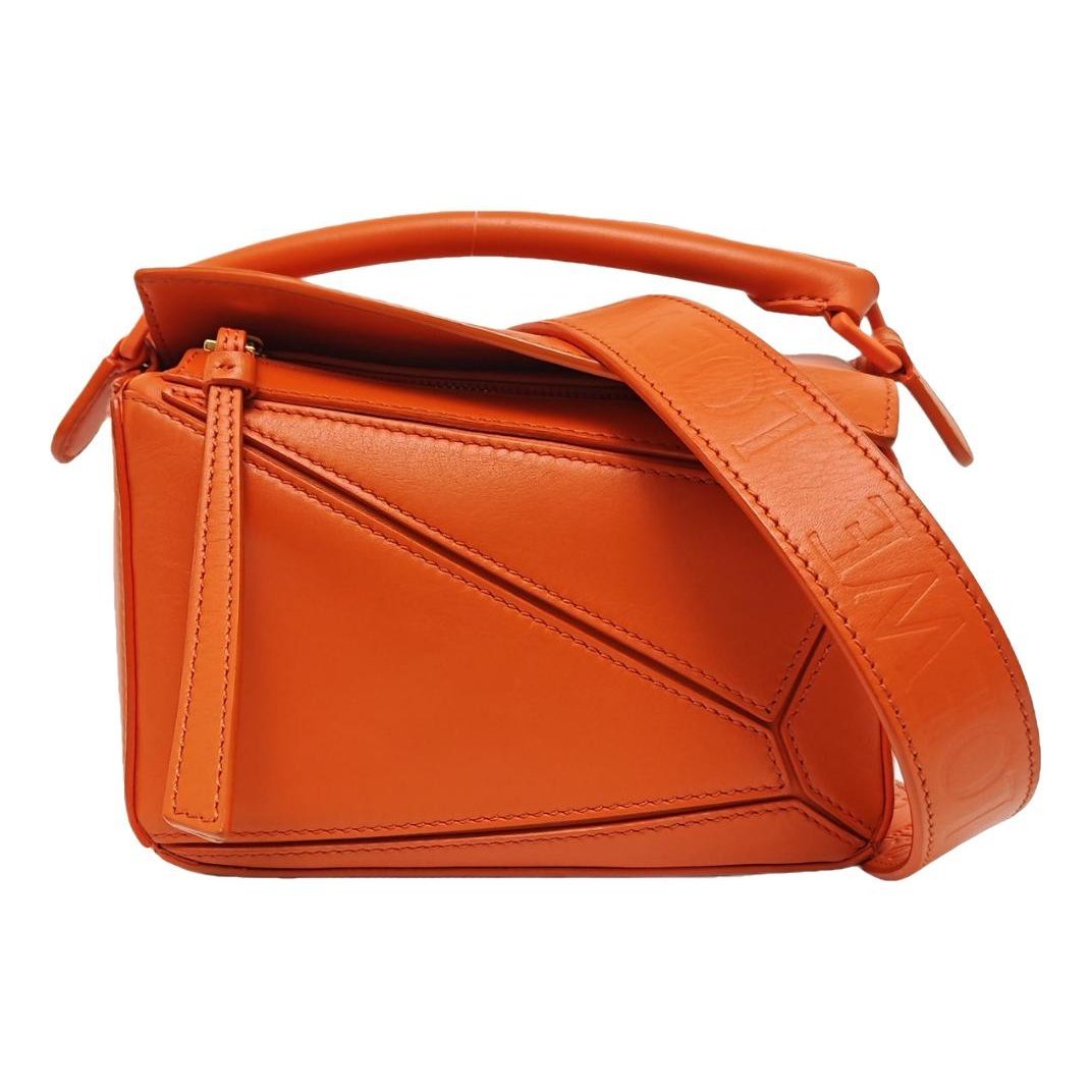 Puzzle leather handbag