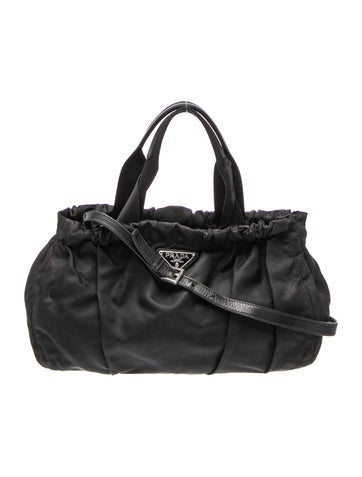 Tessuto Nylon Top Handle Bag