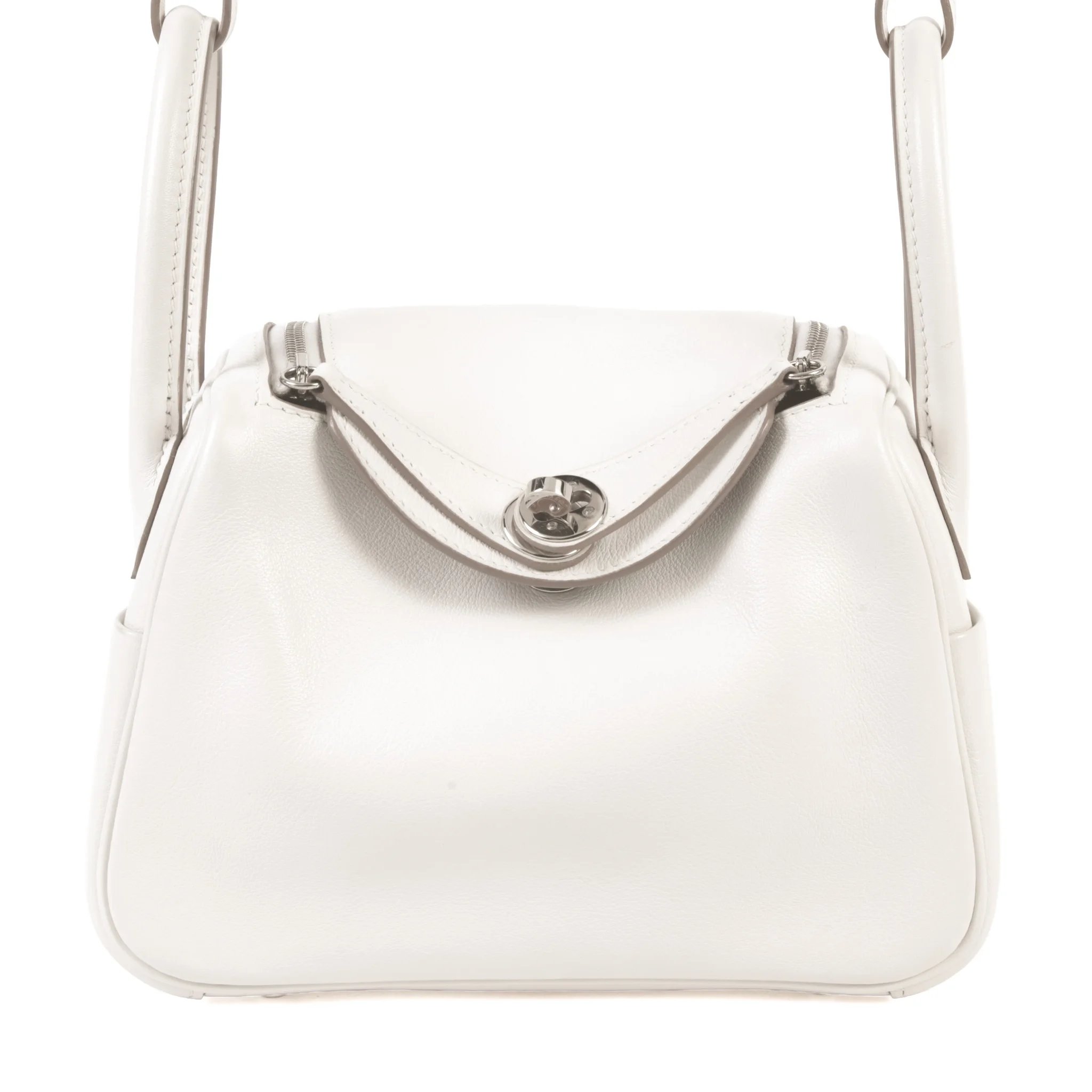 Hermes Mini Lindy Verso Gris Pale (M4) Gris Meyer (0L) Swift Palladium hardware B (2023)