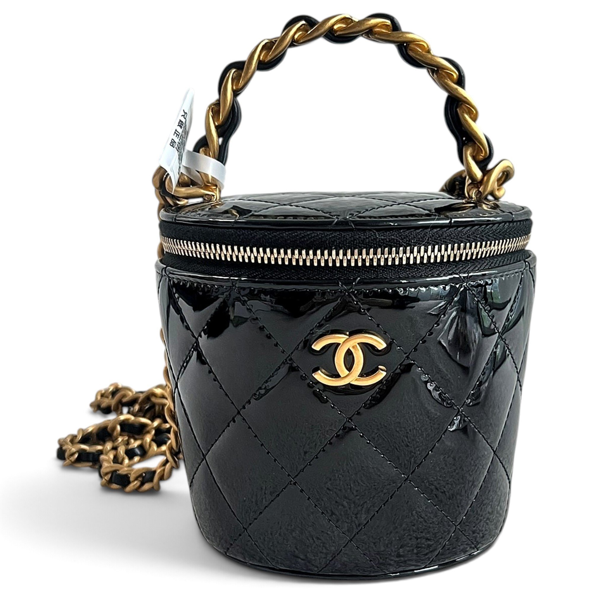 Patent leather handbag