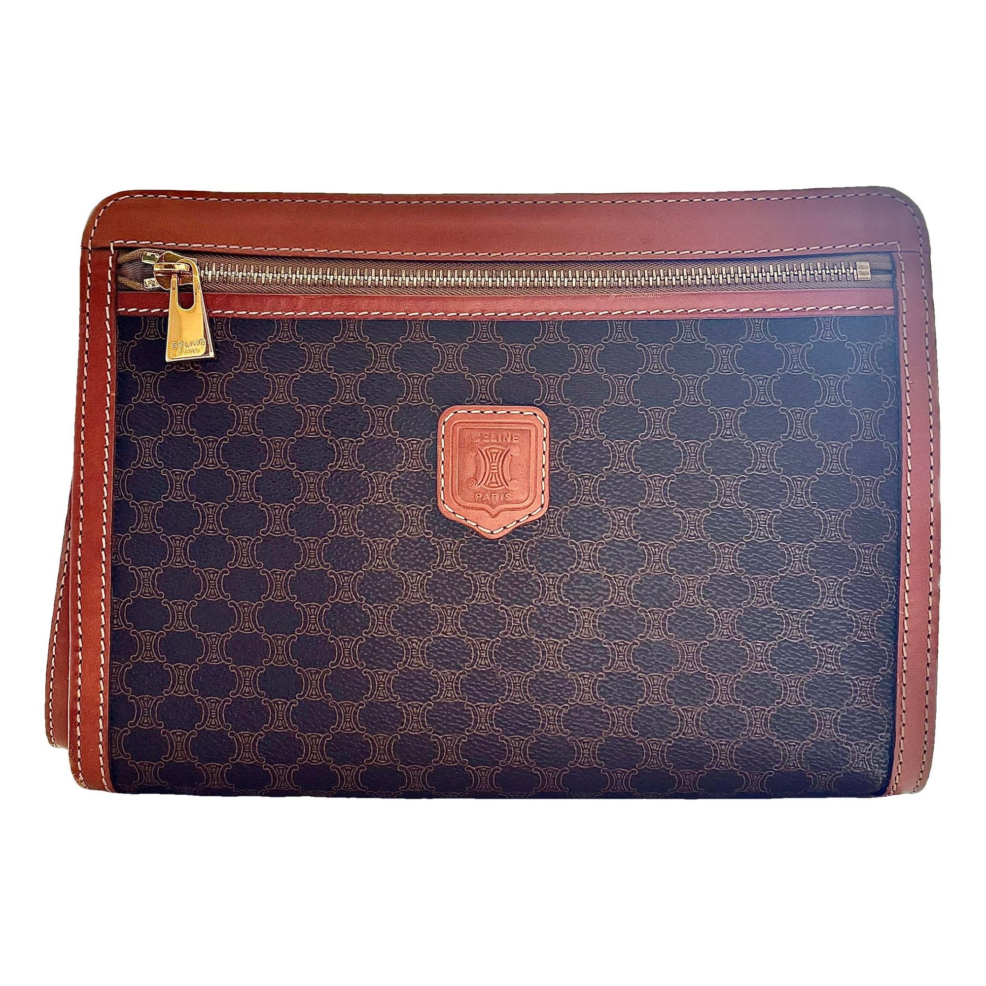 Triomphe Vintage cloth clutch bag