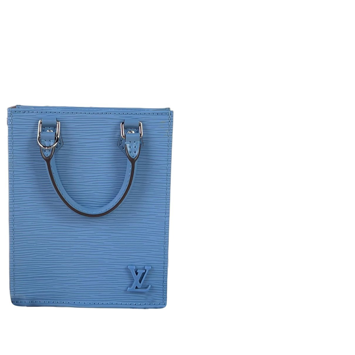 Plat leather handbag