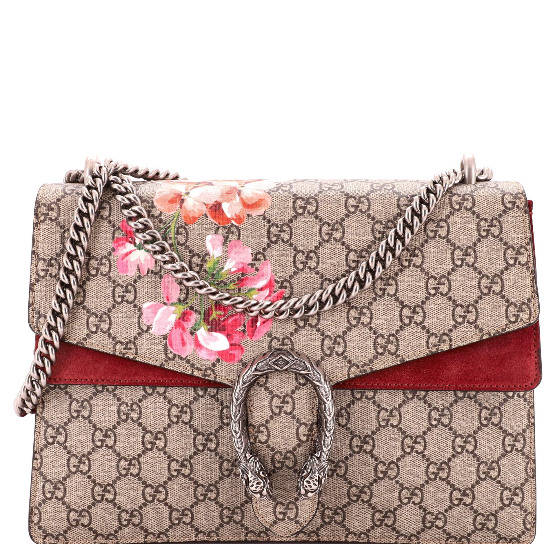 Dionysus Bag Blooms Print GG Coated Canvas Medium