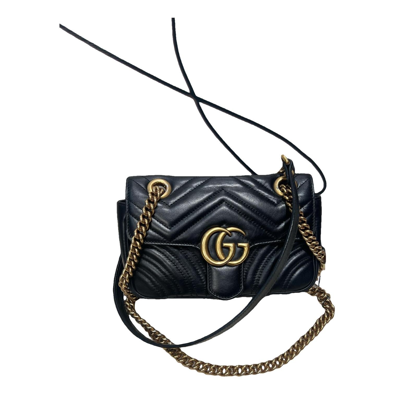 GG Marmont Flap leather crossbody bag
