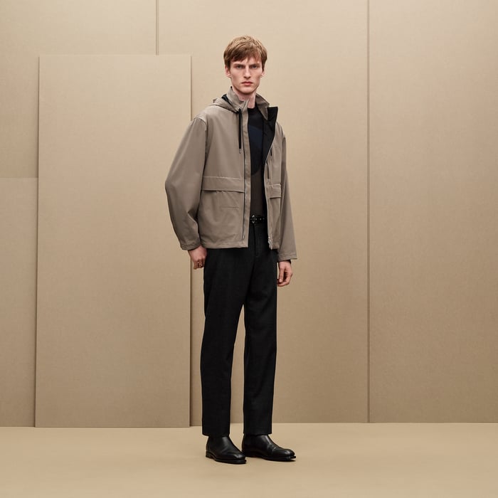 Tourbe Jacket With Foldable Hood