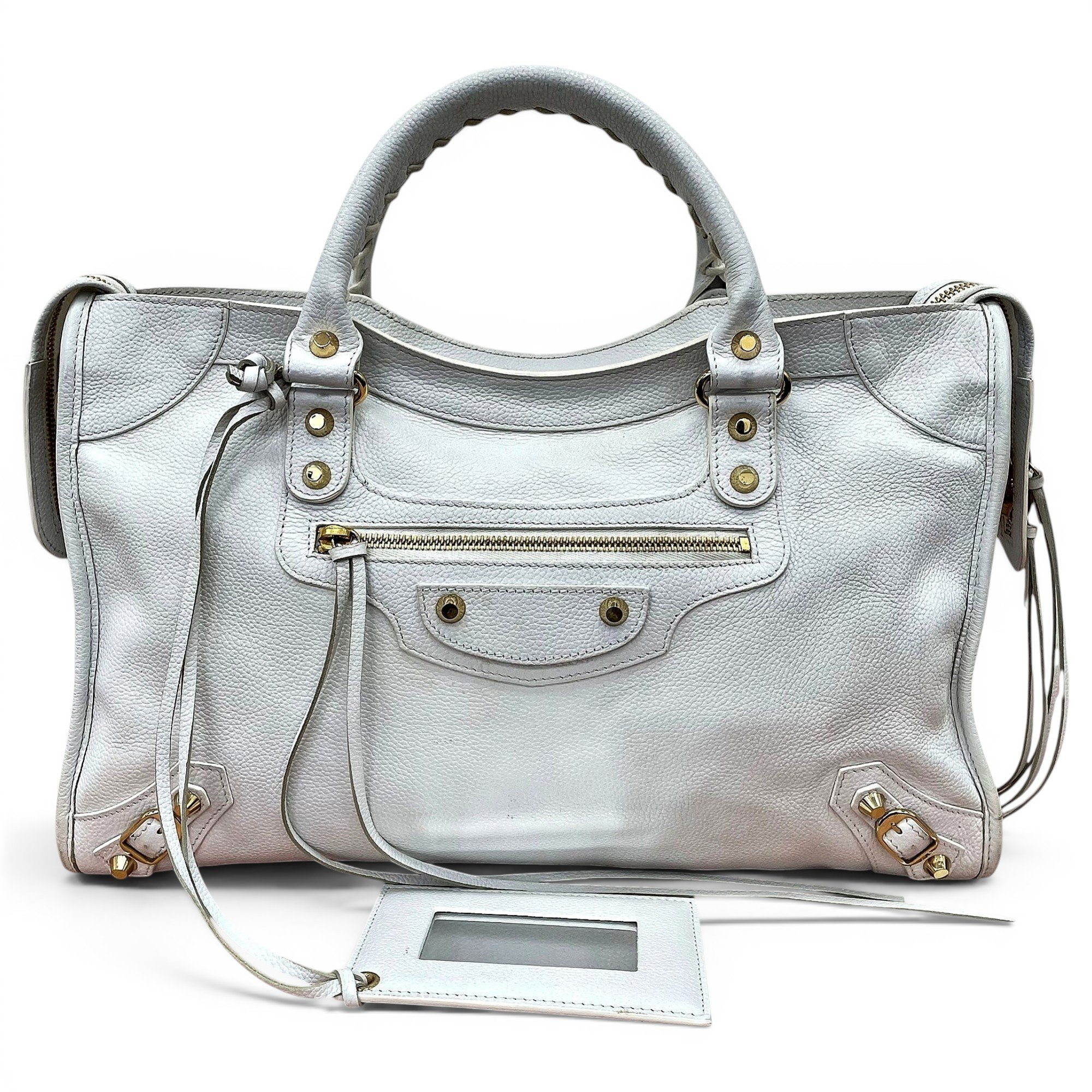 City leather handbag