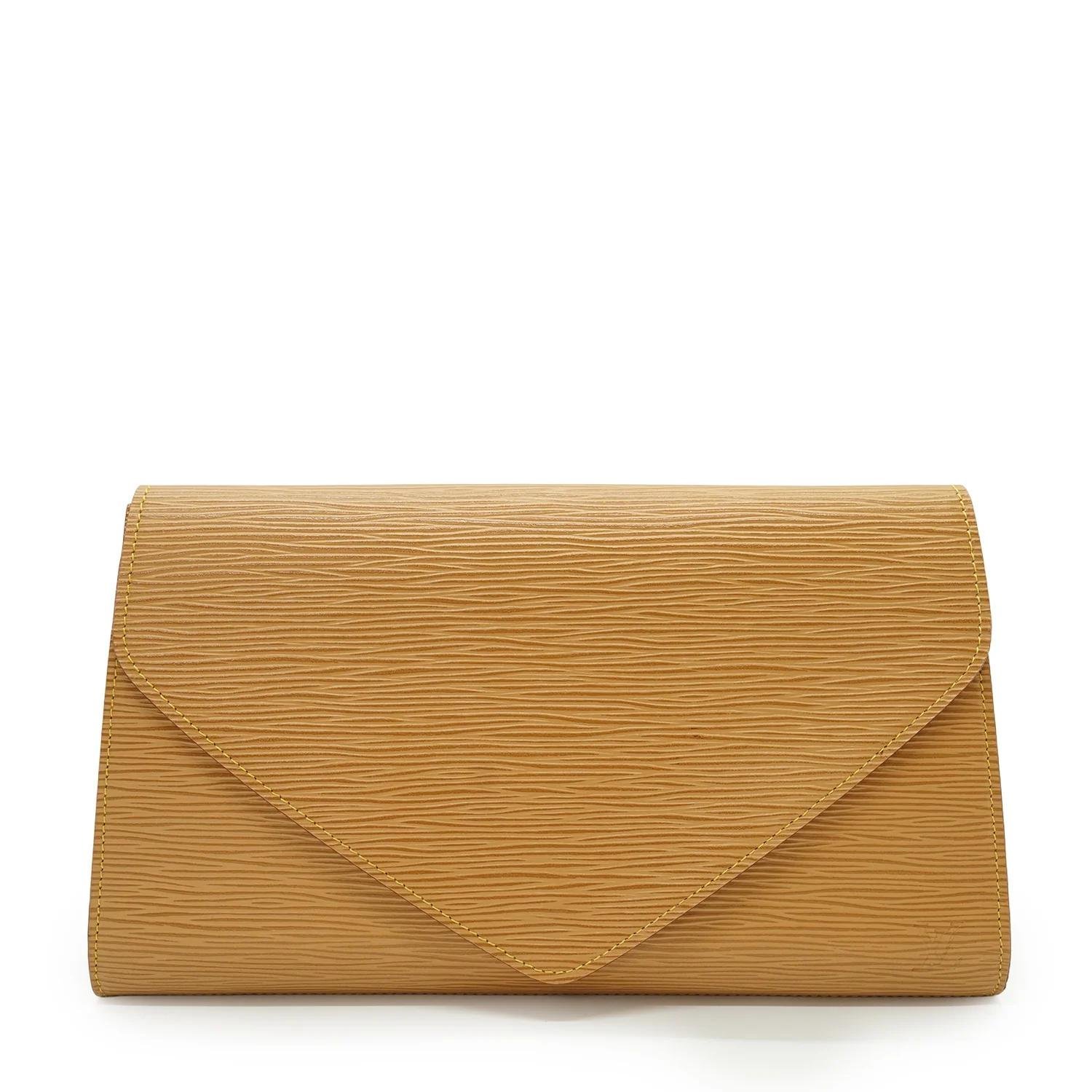 Leather clutch bag