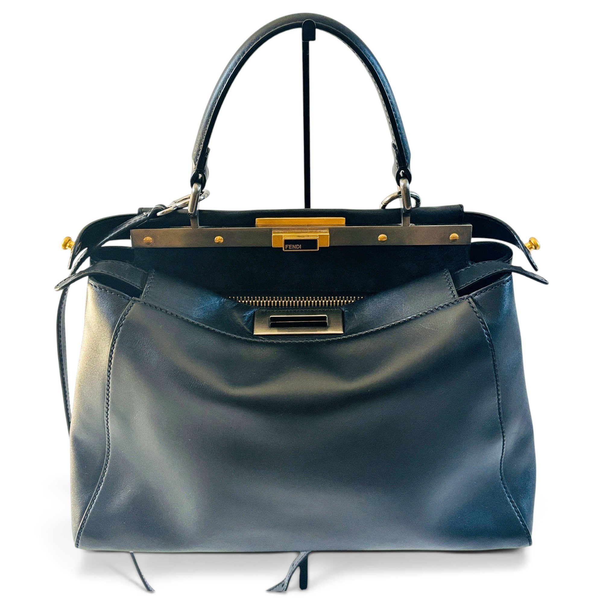 Peekaboo leather handbag