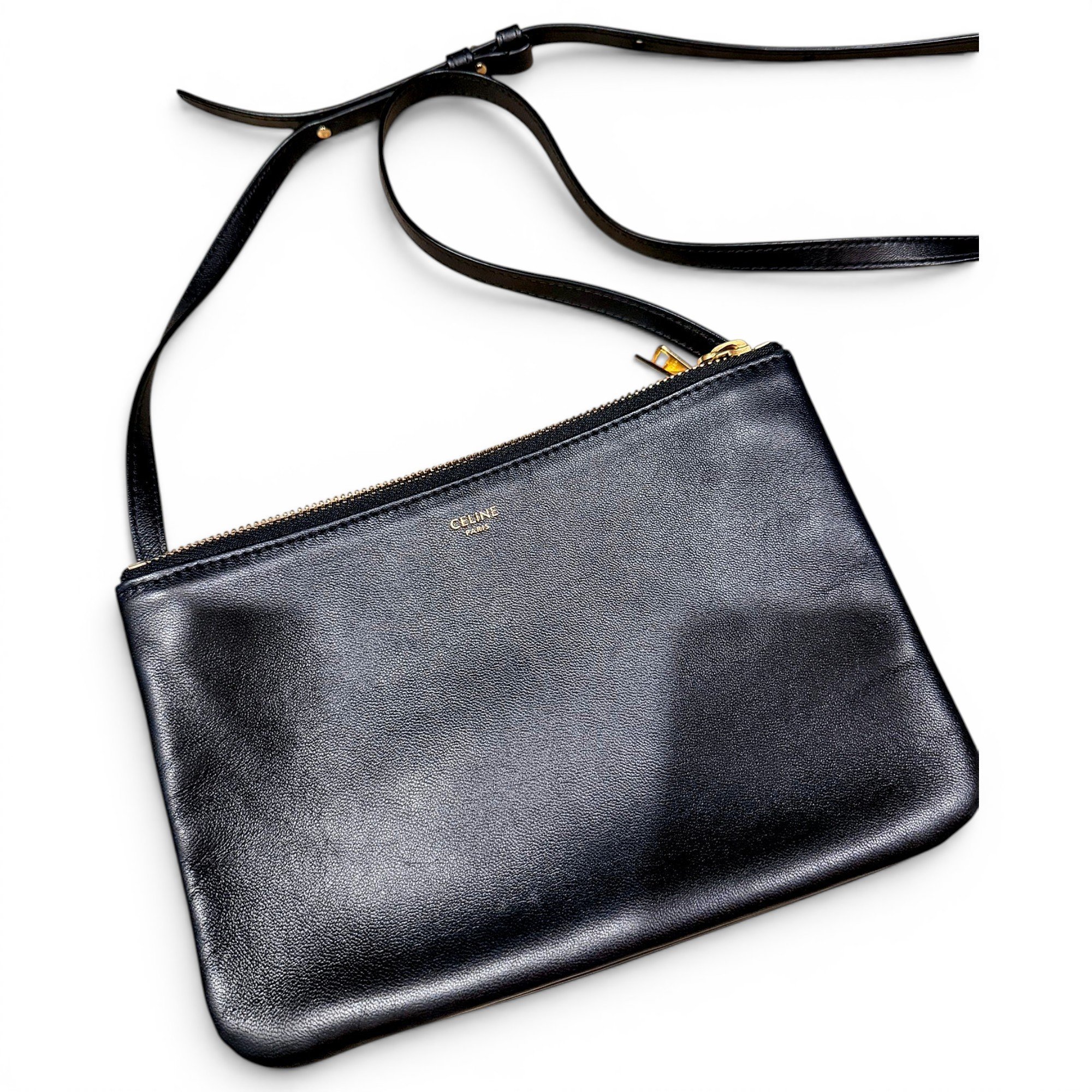 Trio leather crossbody bag