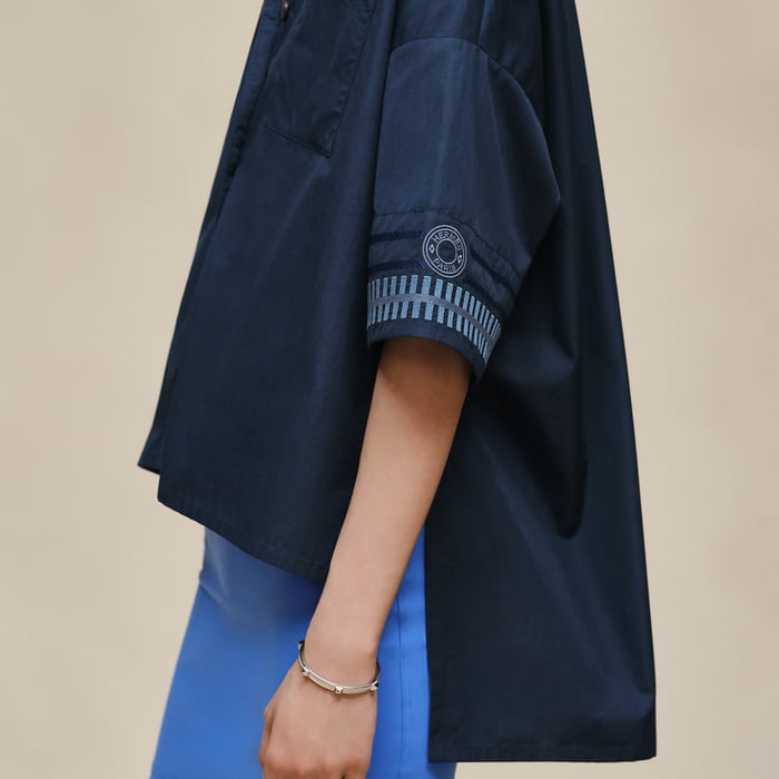 Bleu Outremer Embroidered Beach Tunic