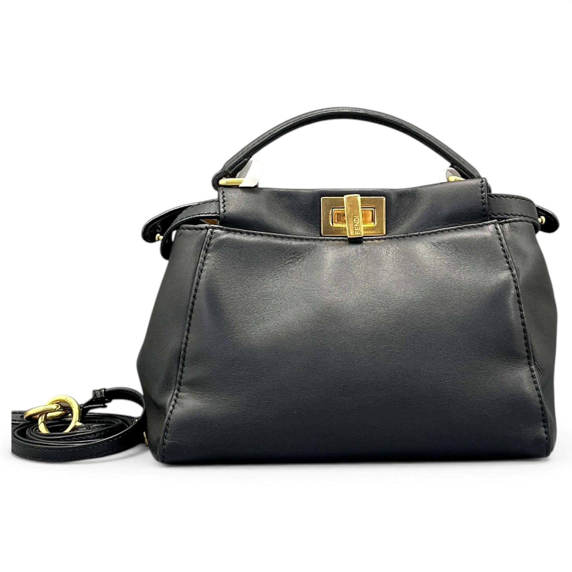 Peekaboo leather handbag