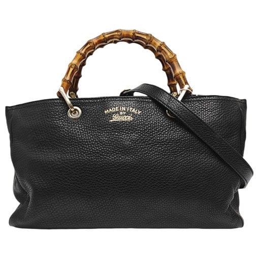 Bamboo Shopper leather handbag