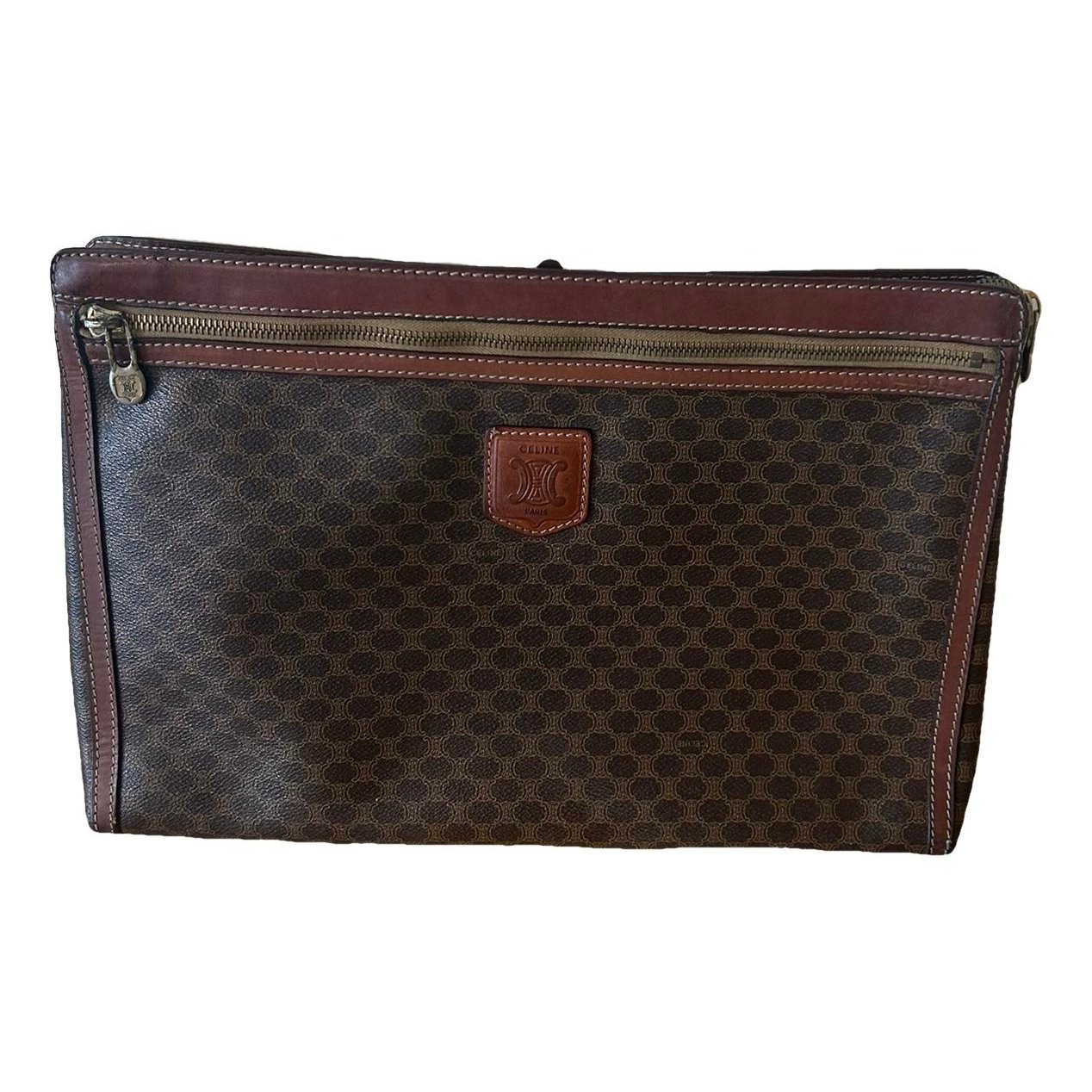 Triomphe Vintage leather clutch bag